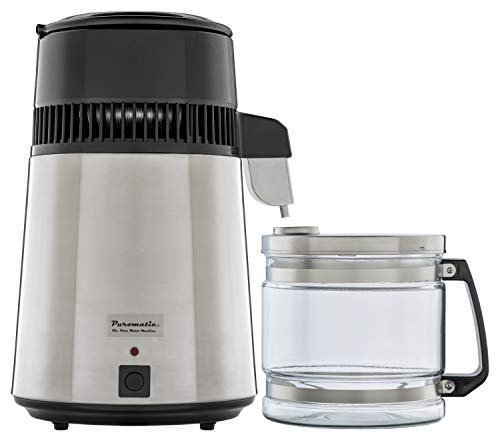 Puromatic Stainless-Steel Water Distiller with Glass Collection Container