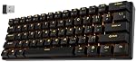 RK ROYAL KLUDGE RK61 sans fil 60% Triple mode BT5.0/2.4G/USB-C Clavier mécanique 61 Clés Bluetooth clavier mécanique, Compact Gaming clavier avec logiciel (Switch bleu swappable, noir)