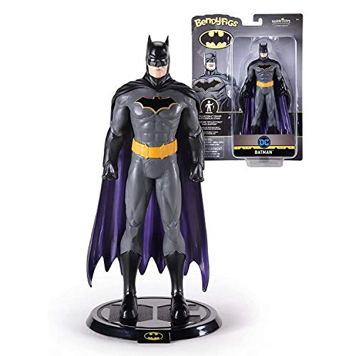 The Noble Collection DC Bendyfigs Batman - Officially Licensed 7.5in (19cm) DC Bendable Toy - Posable Collectable Doll Figures With Stand - For Kids & Adults - Gifts For Batman Fans