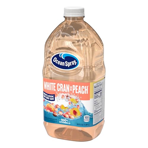 Image of Ocean Spray White Cran-Peach Juice Drink, 64 Fl Oz Bottle (Pack of 8)