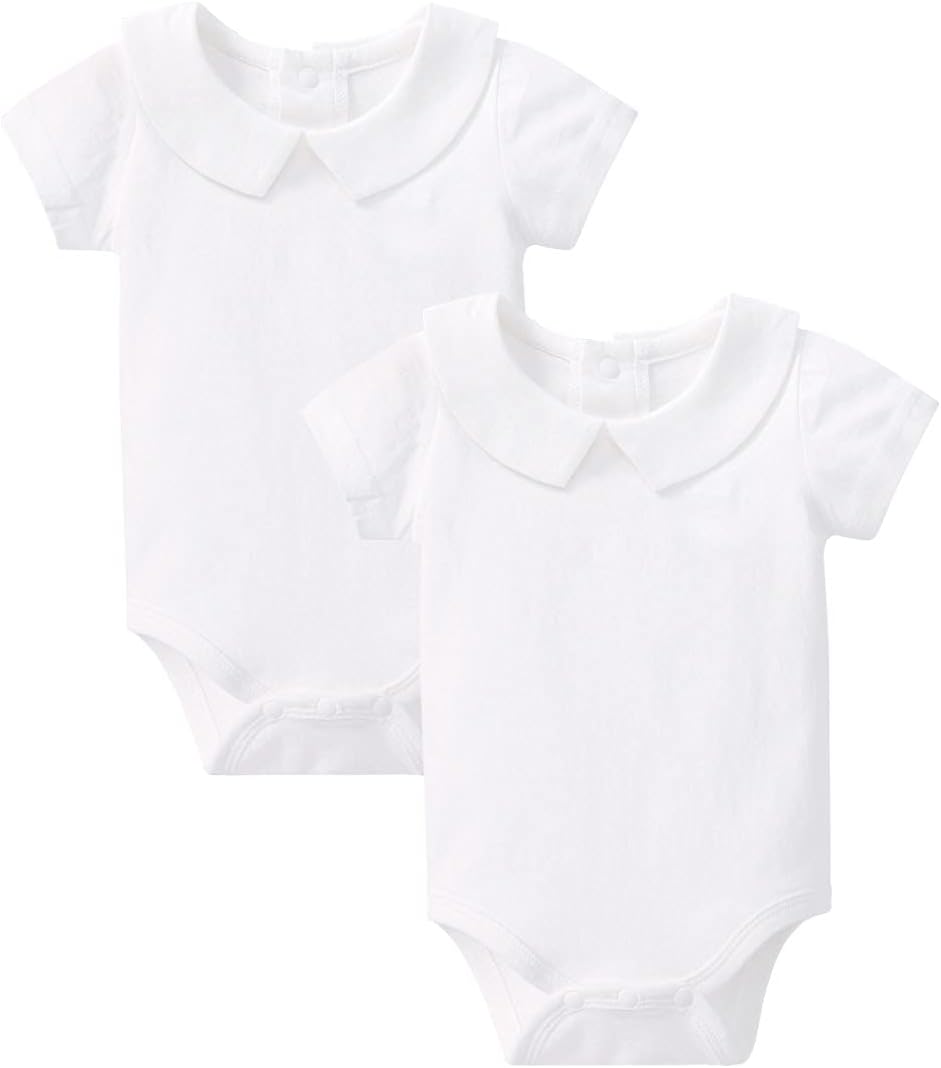 pureborn Baby Romper Body 2-Pack Unisex Conjunto De Algodón Suave De Una Pieza Para Bebés Niños Niñas De 0 a 24 Meses