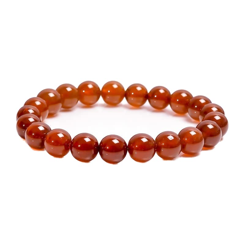 Bracelet héssonite grenat LKBEADS, le cadeau de bonne augure unisexe 7" mini