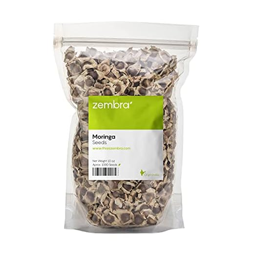 NES Natural Pack de 1000 Graines Séchées de Moringa Oleifera | Graines Alimentaires Comestibles, Antioxydantes et Anti-inflammatoires | Riches en Vitamines, Minéraux, Protéines, Potassium