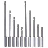 10-Pieces Magnetic Bit Holder Extension, 1/4 inch Hex Shank Heavy Duty Quick Release Screwdriver Dri