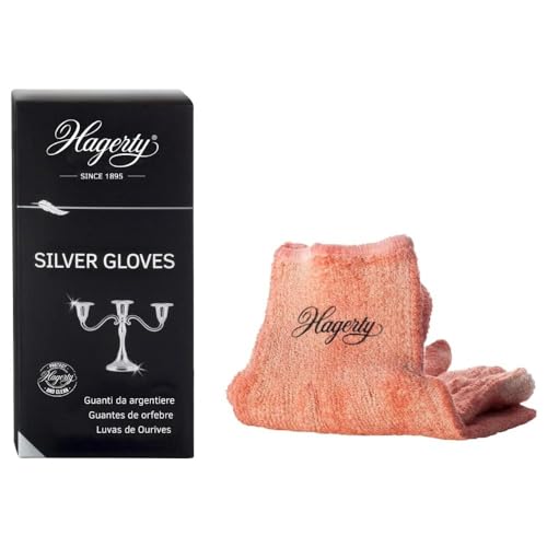 Hagerty Silver Gloves Guantes impregnados en seco para la limpieza de plata con protección contra...