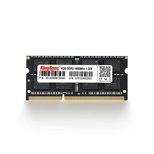  KingSpec BANCO RAM 4 GB Memoria Slot Computer Laptop Portatili DDR3L 1600 MHz SO DIMM 1,35 V Intel AMD Bulk No Scatola Box