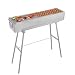 IRONWALLS Stainless Steel Charcoal Shish Kebab Grill BBQ Grill Barbecue Kit for Garden Backyard Camping