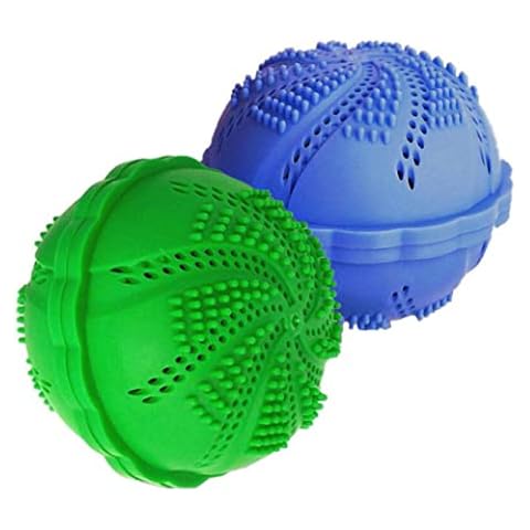 Laundry Balls Magic Laundry Washing Machine Clean Eco-Friendly Decontamination Silicone Washing Balls Set Blue Green 2PCS Cover
