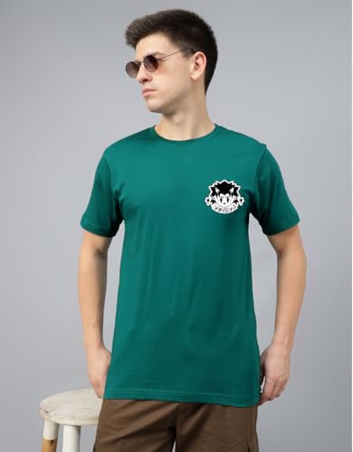 Image of Veirdo Men's T-Shirt Regular Fit Round Neck Pure Cotton Half Sleeve Graphics Printed T-Shirt Different Size Range S to 2XL