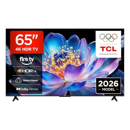 TCL 65V6D 65 pollici, 4K UHD, Smart TV, Fire TV, HDR10+, Dolby Atmos, DTS:X, Game Master, Motion Clarity, AirPlay 2, Compatibile con Alexa