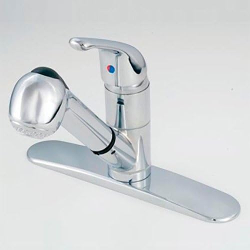 Chrome Metal RV Faucet with Pull Down Spray and 60" Reinforced Hose