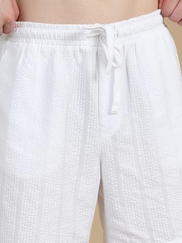 Image of StitchX Men's Airport Look Textured Seersucker Cotton Resort Shorts