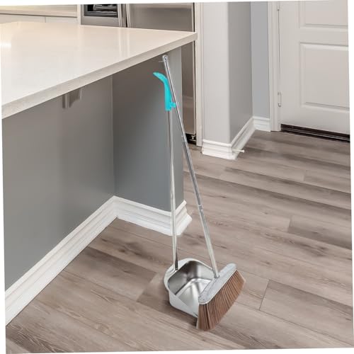 GLEAVI Besen Kehrschaufel Set Edelstahl mit Langem Stiel Robustes Kehrset für Haushalt und Büro Weiche Borsten Einsetzbar Langlebig und Widerstandsfähig – Bild 7