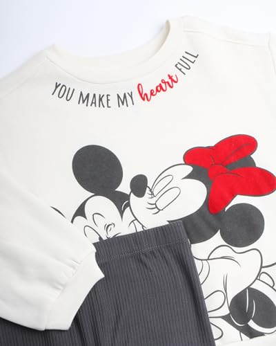 Image of Disney Girls' Minnie Mouse Fleece Jogger Pants Set - Minnie Mouse Fleece Sweatshirt and Sweatpants (2T-6X)