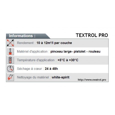 Saturateur bois tendre TEXTROL PRO OWATROL - 5 Litres - Incolore