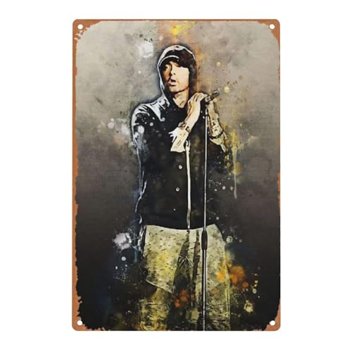 GCOCL Watercolors A Rapper Plaque Poster Metal Tin Sign 8' x 12' Vintage Retro Wall Decor