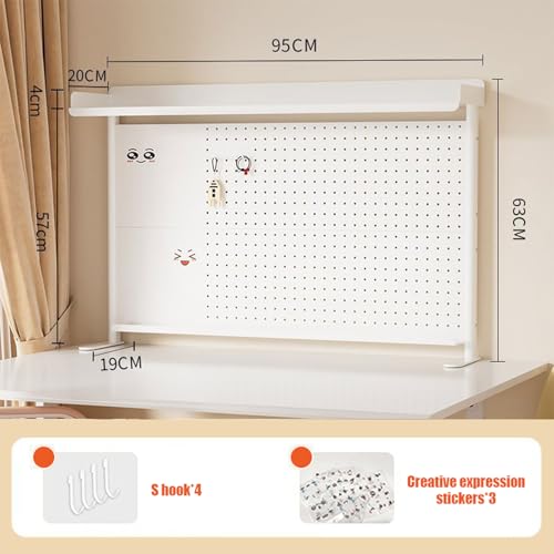 Étagère de bureau polyvalente avec panneau perforé pour écran PC - 2