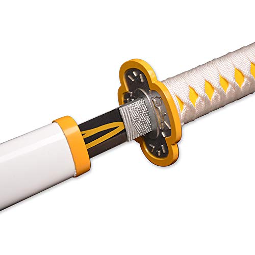 Sword fort Handmade Katana Anime Cosplay Sword, Carbon Steel Demon Sword Real Metal-Agatsuma Zenitsu - Thumbnail 4