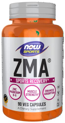 Now Sports Nutrition, Zma (Zinc, Magnesium And Vitamin B-6), Enhanced Absorption, Sports Recovery*, 90 Capsules #TOP24