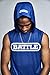 Battle Sleeveless Light Action Hoodie, Blue/White, Large