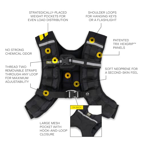 Gilet de poids réglable TRX anti-ballottement musculation