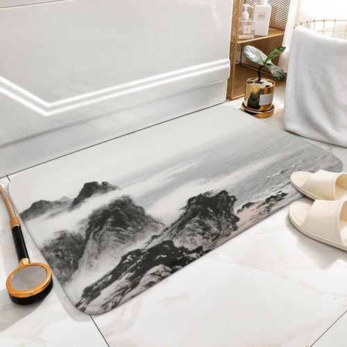 Alfombras de baño suaves y absorbentes para suelo de ducha 6