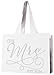 Mrs 2019 Bride Tote Bag - Giant 18" x 14" Premium Quality Cotton Canvas Modern Wedding Totes - Bridal Shower Gift - White Tote(Mod 2019 RS) Wht