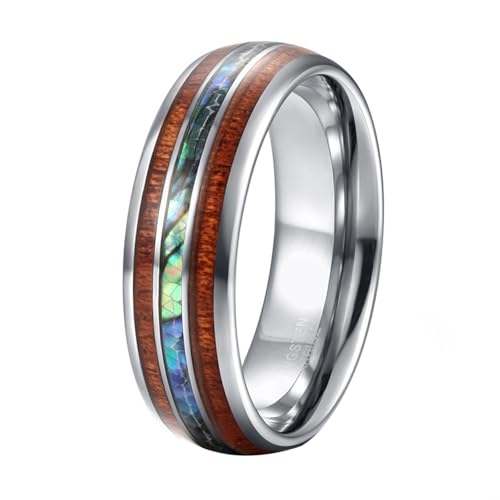 Bague de mariage au quotidien, alliance tungstène 8mm confortable et chic
