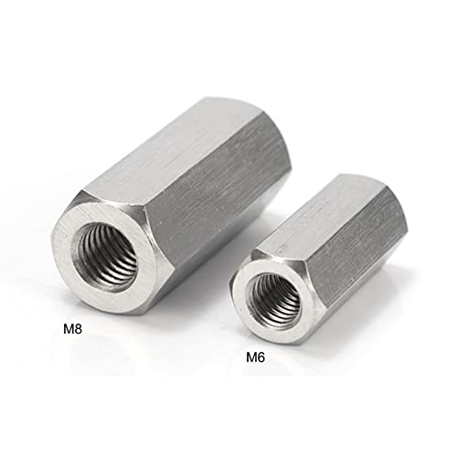 SyiXute 20 Pcs Long Rod Nut,M6 Hex Coupling Nut,Carbon Steel Long Hex Nut for Home Office Workshop Industrial Constructor and Multi Purpose Use (M6*10 * 20mm) - Image 4