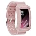 Moretek Gear fit2 Band, Tough Hard Shock-Resistant Hybrid Cover Dual Layer Armor Defender Case Wrist Strap for Samsung Gear fit 2 / Gear fit2 Pro Smartwatch Replacement Bands (NewPink)