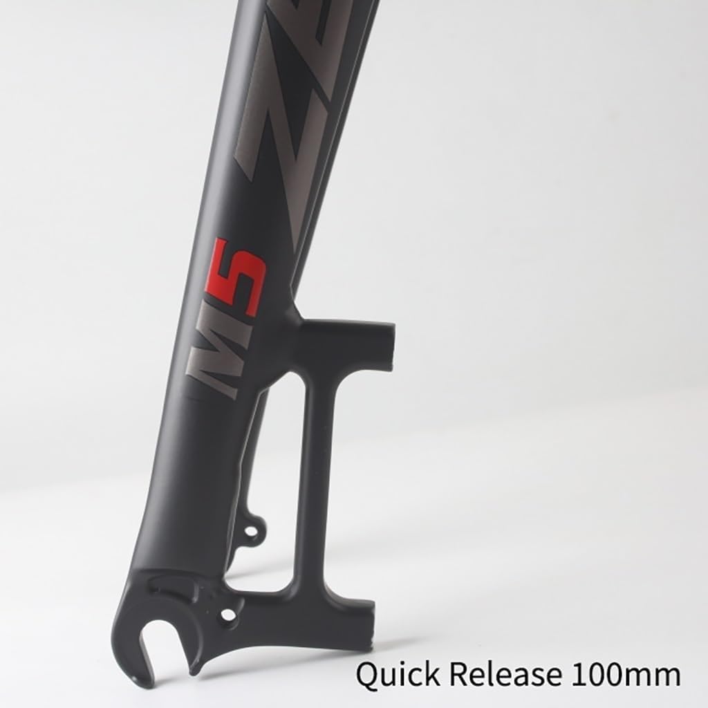 Forcella MTB Rigida in Lega di Alluminio da 26/27,5/29 Pollici, Tubo sterzo Dritto da 1-1/8 Pollici, sgancio rapido, Compatibile con Freno a Disco, Forcella Anteriore MTB