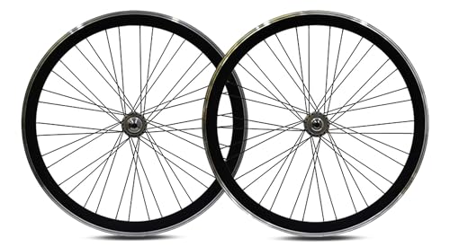 700c �Œ�M�A���]�ԃz�C�[���Z�b�g 40mm �t�B�N�V�[�o�C�N �t�����g���A�z�C�[�� 13�� 32/36H �X�|�[�N �V���O���X�s�[�h�z�C�[���Z�b�g V�u���[�L �q���p���]�� �܂肽���ݎ��]�� BMX(Black)