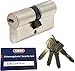 Produktbild ABUS EC660 Profil-Doppelzylinder Länge (a/b) 45/60mm (c=105mm) mit 4 Schlüssel, mit Sicherungskarte