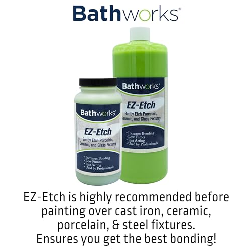 Bathworks Bathtub Refinishing Kit; Premium 20 oz; Tub; Tile; Wall Surround; 24 hour dry time; High Gloss Resin ALMOND - Thumbnail 4