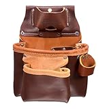 Occidental Leather 2 Pouch Pro Tool Bag with Tape Holder - 10 Pockets & Tool Holders - Made in USA