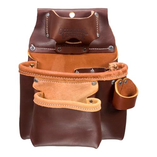 Occidental Leather 2 Pouch Pro Tool Bag with Tape Holder - 10 Pockets & Tool Holders - Made in USA
