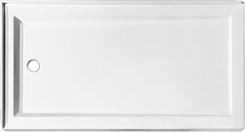 Miniatura 2 de Kingston Brass VTSB60324L Aruba - Base de ducha acrílica de doble umbral de 60 x 32 pulgadas, color blanco brillante