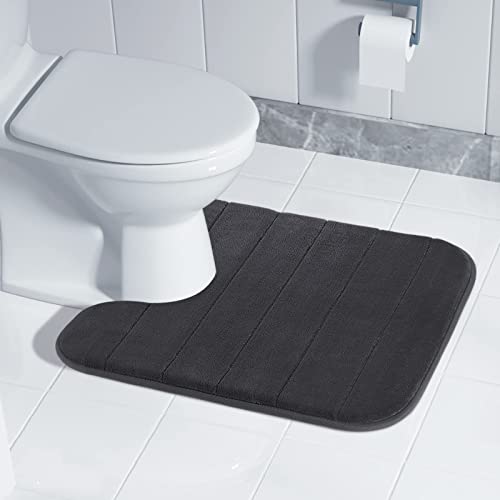 Yimobra Bath Toilet Mat, Non-Slip Memory Foam U-Shaped Contour Rug, Soft Comfortable Bathroom Shower Mats - Image 2
