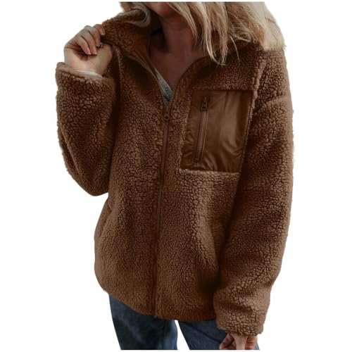 Veste d'hiver en laine d'agneau pour femme aux finitions couture