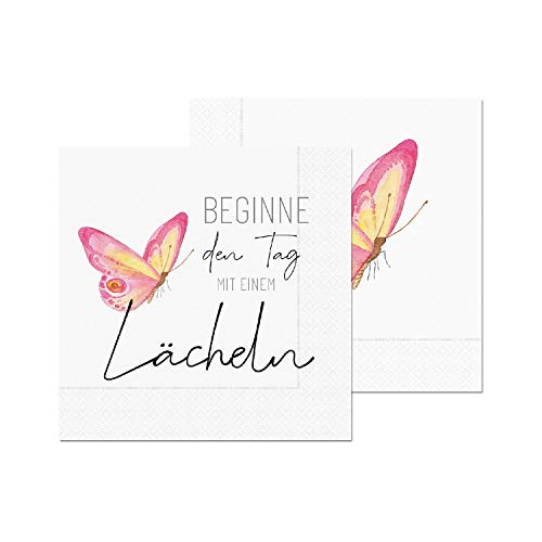 La Vida Lot de 20 Serviettes à Lunch dès la journée avec Sourire Cover