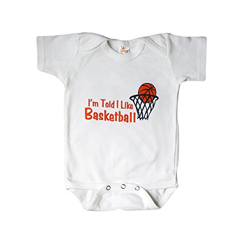 Rocket Bug I'm Told I Like Basketball Baby Bodysuit Short Sleeve 6-12 months