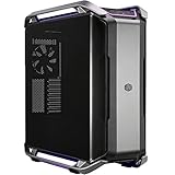 Cooler Master Cosmos C700P E-ATX Full-Tower with RGB Lighting, Dual-Curved Tempered Glass Side Panel, Aluminum Handles, Removable M/B Tray, Inversed Layout Option, 420mm Radiator Support