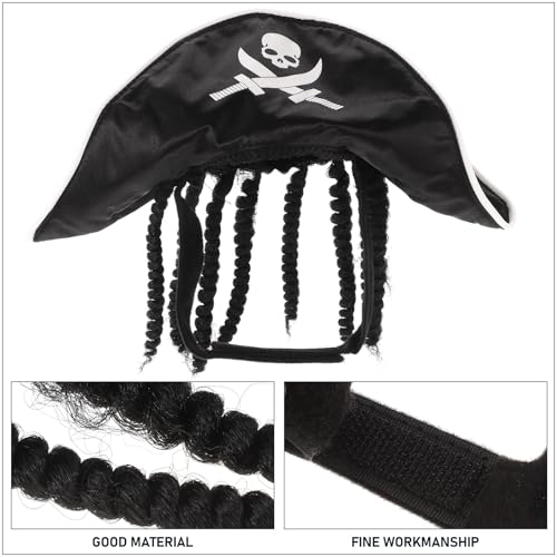 Yardwe Pet Pirate Hat Dog Cat Captain Cap Dog Halloween Costume Halloween Party Hat Dress Up Costume Accessories - Image 4