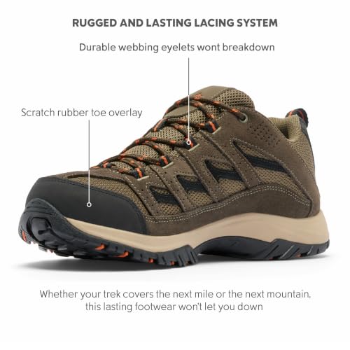 Image of Columbia Men Grey Crestwood Hiking & Trekking Waterproof Shoes, UK-9