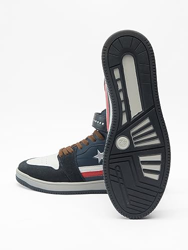 Image of The Souled Store Official Captain America: Super Soldier Men and Boys Lace Up High Top Sneakers