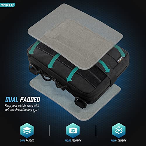 WYNEX Tactical Admin Molle Pouch, Medical EDC EMT Utility Bag Shell Design Attachment Pouches 1000D Nylon Hiking Belt Bags Waterproof