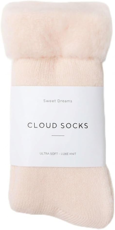 Sweet Dreams Plush Cloud Socks - Super Soft, Warm & Cozy Lounging, Cold Weather, Sleep Socks for Women & Men