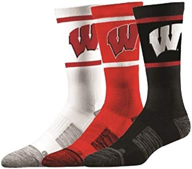 Elite Fan Shop NCAA Men's Sock 3-Pack (6 Total Socks)