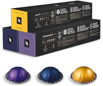 Nespresso Vertuo Espresso Selection Long Expiry Coffee Pods Capsules Altissio Diavollito Voltesso 30 Pods 3 Sleeves
