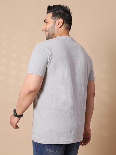 Image of Bigbanana Plus Size Men's Regular Fit Solid Round Neck Tshirt